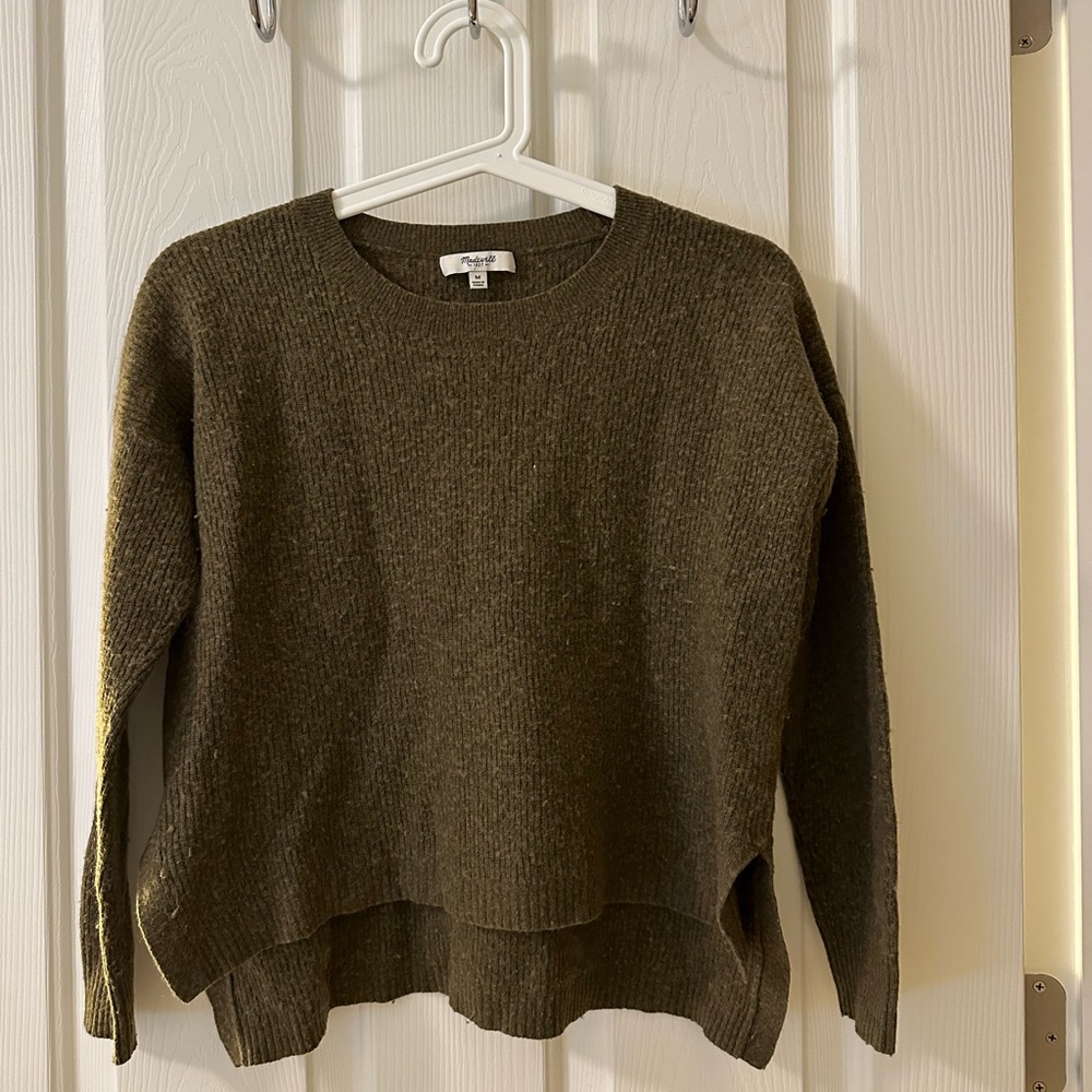 Madewell Olive Knit Sweater (Size: XS)